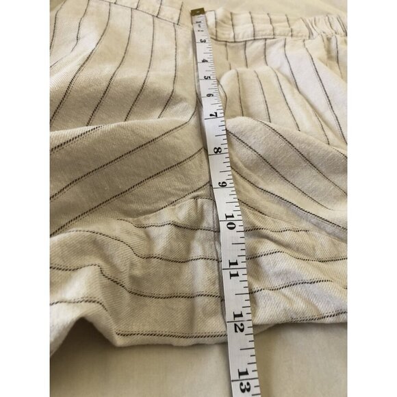 Asos Striped Linen Blend Trousers Womens 12 Beach Boho Vacation Resort Summer - Picture 9 of 10
